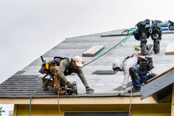 Professional Gutter Installation technician working in Paris, OH